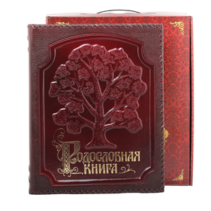 Родословная книга "Изысканная" в оплетке в картонной коробке